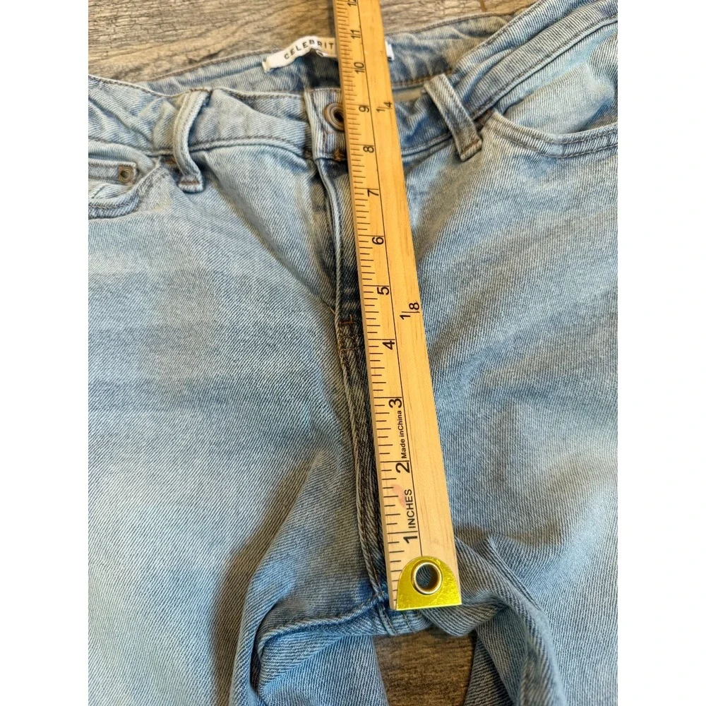 Celebrity Pink Denim Jeans 3 / 26 High Rise Wide Leg Jean Boho Hippie Flare